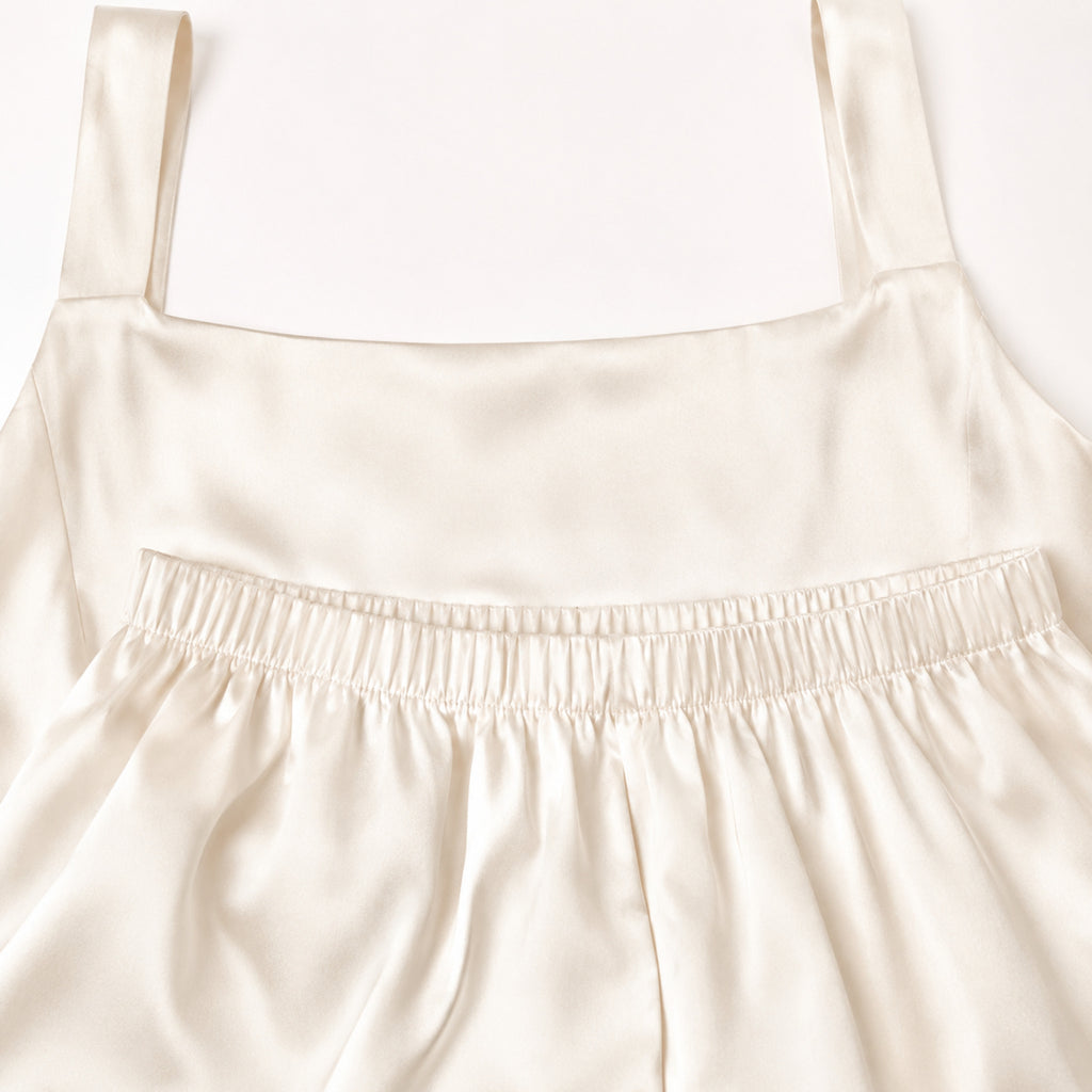 Ensemble Céleste – Pyjama caraco et short satiné