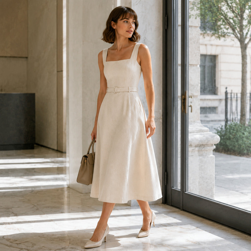 Robe Rivoli – Robe midi structurée pour femme